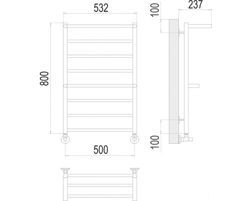 Полотенцесушитель Terminus Анкона П8 500х800