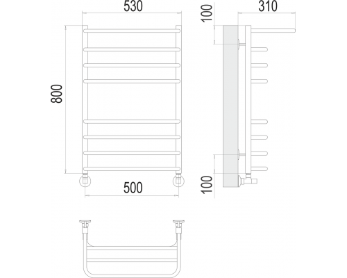 Полотенцесушитель Terminus Арктур П8 500х800