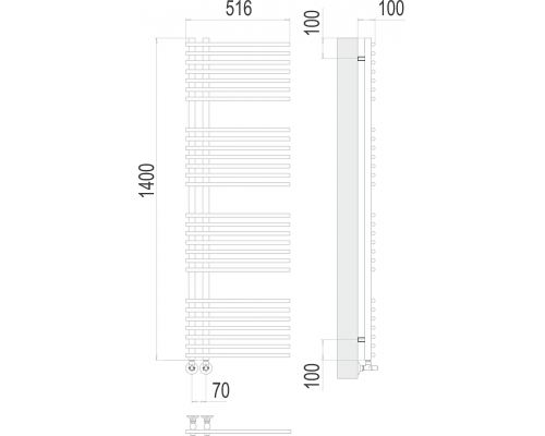 Полотенцесушитель Terminus Астра П28 70х1400