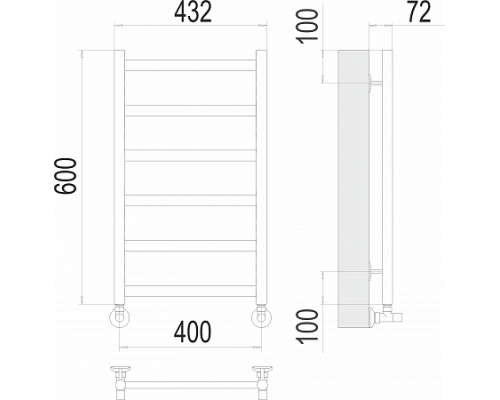 Полотенцесушитель Terminus Аврора П6 400х600