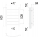 Полотенцесушитель Terminus Классик П6 400х600 бп500