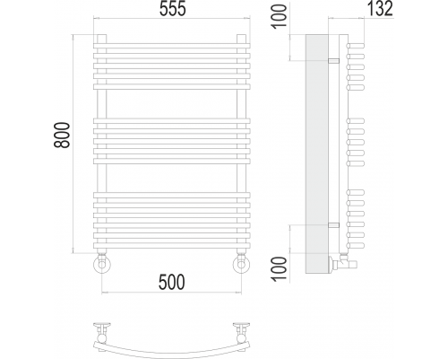 Полотенцесушитель Terminus Марио П16 500х800