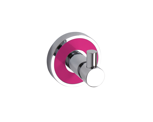 Крючок для одежды Bemeta Trend-i 104106028f 5.2 x 5 x 5.2 см, хром/розовый
