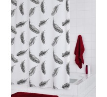 Штора для ванной комнаты Ridder Romantic 180 x 200 см, белый/черный, 3102310
