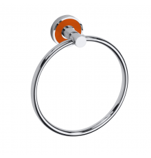 Полотенцедержатель-кольцо Bemeta Trend-i 104104068g 16 x 5 x 19 см, хром/оранжевый