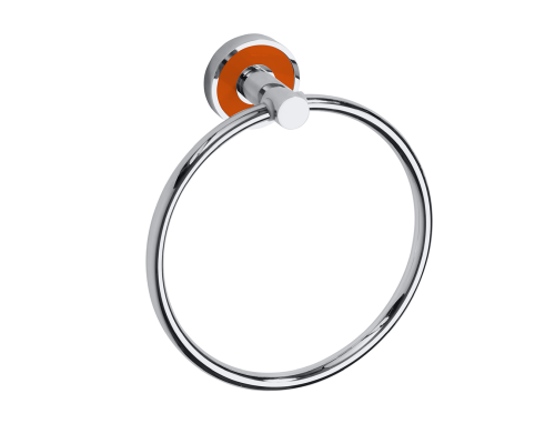 Полотенцедержатель-кольцо Bemeta Trend-i 104104068g 16 x 5 x 19 см, хром/оранжевый