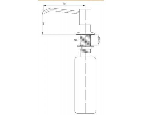 Дозатор жидкого мыла Zorg Inox ZR-28 BR, бронза