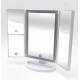 Зеркало косметическое Ridder Vivian M 1x/2x/5x увеличение, с подсветкой, сенсор USB, белый, О3110001