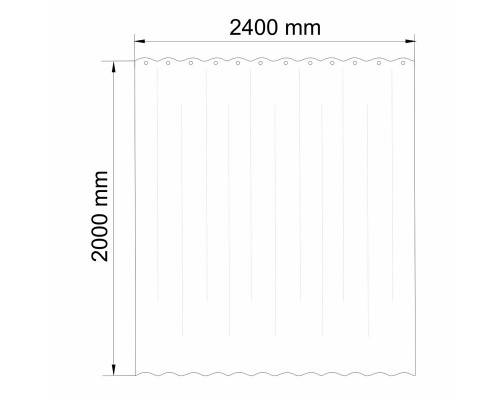 Штора для ванной WasserKraft Oder, 240 х 200 см, навесная, бежевая, SC-30603