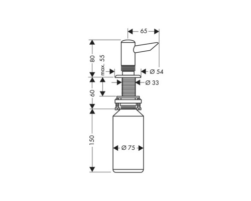 Дозатор жидкого мыла Hansgrohe 40418000, хром