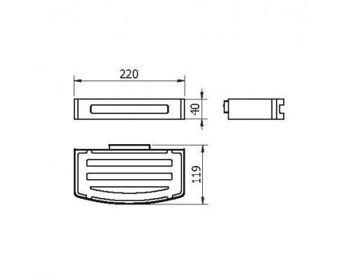 Полка Langberger 75160, хром