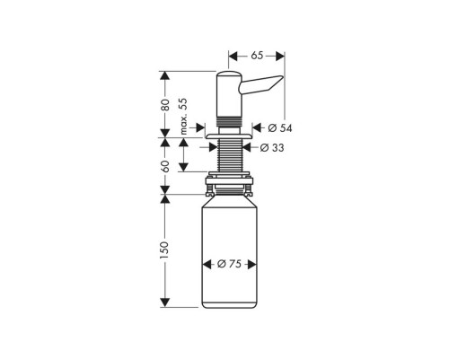 Дозатор жидкого мыла Hansgrohe 40418000, под сталь