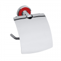Держатель туалетной бумаги Bemeta Trend-i 104112018c 13.5 x 7 x 15.5 см с крышкой, хром/красный