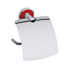 Держатель туалетной бумаги Bemeta Trend-i 104112018c 13.5 x 7 x 15.5 см с крышкой, хром/красный