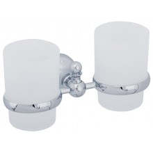 Стакан двойной настенный Veragio Gialetta VR.GIL-6442.CR, матовое стекло/хром