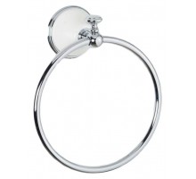 Полотенцедержатель кольцо ALL.PE Harmony HA015bi/cr, белый/хром, 18.5 см