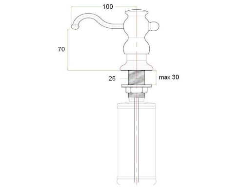 Дозатор жидкого мыла Zorg Inox ZR-25 BLACK, цвет черный