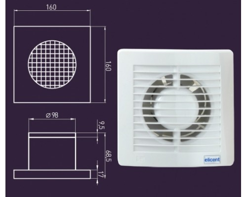 Вентилятор Migliore VentiLaTorro 100, 23000, с декоративной решеткой, бронза