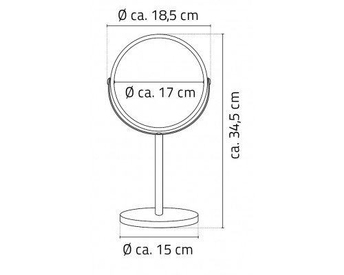 Зеркало косметическое Ridder Pocahontas, 1х/5х-увеличение, белый, О3107000