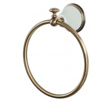 Полотенцедержатель кольцо ALL.PE Harmony HA015bi/br, 22 см, белый/бронза