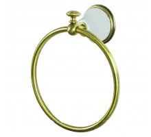 Полотенцедержатель кольцо Tiffany World Harmony TWHA015bi/oro, 22 см, белый/золото