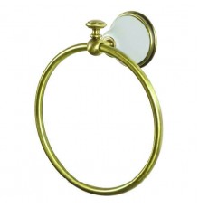 Полотенцедержатель кольцо Tiffany World Harmony TWHA015bi/oro, 22 см, белый/золото