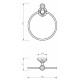 Полотенцедержатель кольцо Migliore.CRistalia 16837 - золото, 25.8 см
