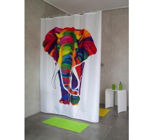 Штора для ванной комнаты Ridder Elephant 180 x 200 см, красный/желтый, 4108300