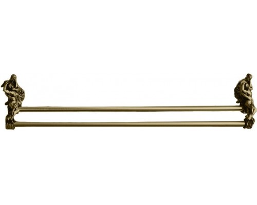 Двойной полотенцедержатель Art&Max Rоmantic AM-B-0818-B, бронза, 64 см