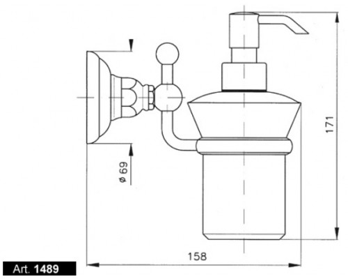 Дозатор мыла Nicolazzi Classica 1489CR, хром