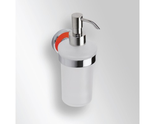 Дозатор жидкого мыла Bemeta Trend-i, 8 x 10 x 18 см, хром/оранжевый, 104109018g