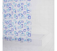 Штора для ванной комнаты Ridder Retro, Aqm 180 x 200 см, белый/синий, 130380