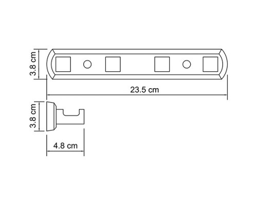 Крючок настенный WasserKRAFT Lippe, 4 крючка, K-6574