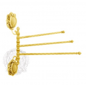Полотенцедержатель поворотный Migliore Cleopatra 16700 золото, 35 см