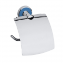 Держатель туалетной бумаги Bemeta Trend-i 104112018d 13.5 x 7 x 15.5 см с крышкой, хром/голубой