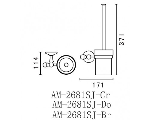 Держатель щётки Art&Max Antic Crystal AM-E-2681SJ-Br, бронза