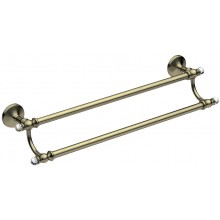 Двойной полотенцедержатель Art&Max Antic Crystal AM-E-2648SJ-Br, 58.5 см, бронза