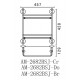 Двойная стеклянная полка Art&Max Antic Crystal AM-E-2682BSJ-Br, бронза