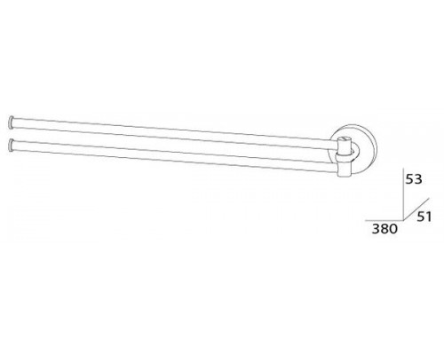 Полотенцедержатель поворотный Artwelle Harmonie, HAR 023 двойной, 40 см, хром