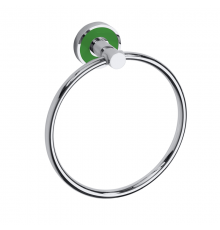 Полотенцедержатель-кольцо Bemeta Trend-i 104104068a 16 x 5 x 19 см, хром/зеленый