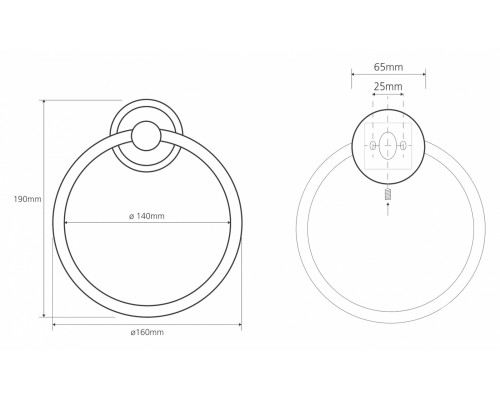 Полотенцедержатель-кольцо Bemeta Retro 144104067 16 x 6.5 x 19 см, бронза