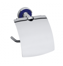 Держатель туалетной бумаги Bemeta Trend-i 104112018e 13.5 x 7 x 15.5 см с крышкой, хром/синий