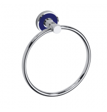 Полотенцедержатель-кольцо Bemeta Trend-i 104104068e 16 x 5 x 19 см, хром/синий