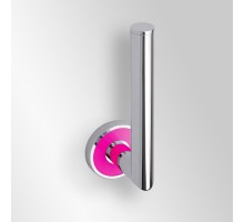 Держатель туалетной бумаги Bemeta Trend-i 104112038f 5.2 x 6.5 x 16.5 см вертикальный, хром/розовый