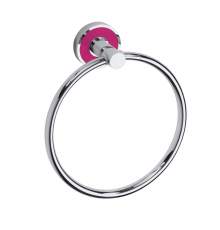 Полотенцедержатель-кольцо Bemeta Trend-i 104104068f 16 x 5 x 19 см, хром/розовый
