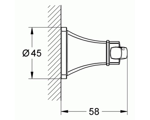 Крючок Grohe Grandera 40631000, хром