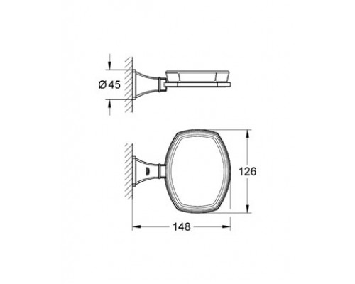 Мыльница Grohe Grandera 40628000, хром