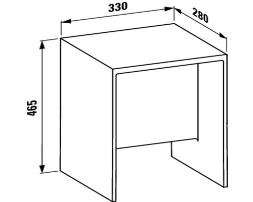 Табурет Laufen Kartell 33 см, пластик, цвет янтарь, 3.8933.0.081.000.1