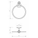 Полотенцедержатель кольцо Migliore Amerida 16581 хром, 23.3 см