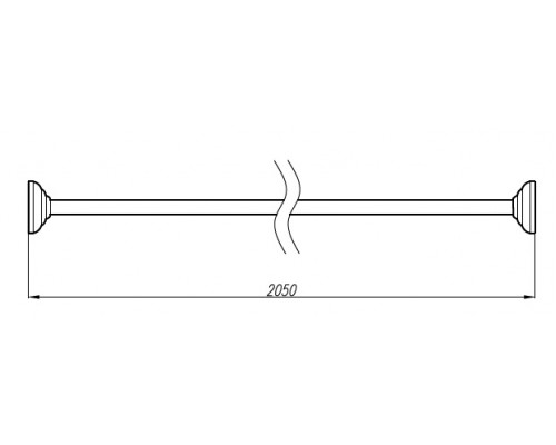 Карниз прямой для шторки на ванну Migliore ML.BTD-21.205.CR, хром